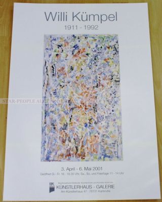 German Exhibition Poster 2001 - Willi KÜmpel 1911 - 1992 Art Print