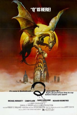 1982 Q Vintage Horror Film Movie Poster Print 24x16 9 Mil Paper