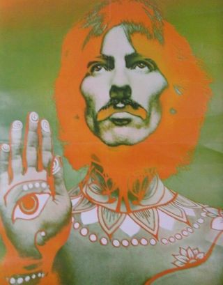 Pop Art Poster Of George Harrison By Richard Avedon 1967 Beatles