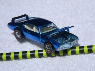 Hot Wheels Redline Olds 442 Blue (OPEN Blister w/plastic button) Check it out 8