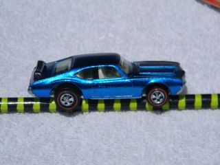 Hot Wheels Redline Olds 442 Blue (OPEN Blister w/plastic button) Check it out 9
