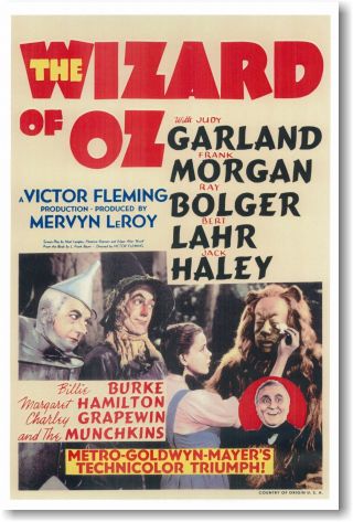 Wizard Of Oz - Vintage Movie Poster