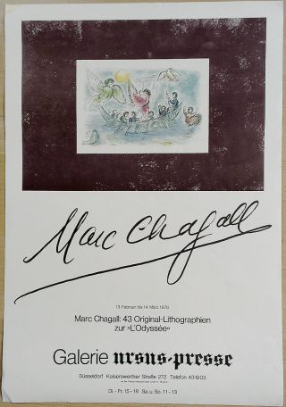 German Exhibition Poster 1976 - Marc Chagall - L 