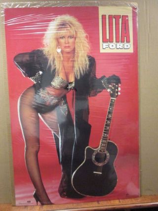 Vintage Lita Ford Rock Music Artist Poster 11996