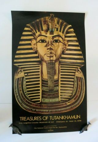 Vintage Treasures Of Tutankhamun 1978 La County Museum Poster 36 " X 22 "