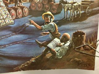 1978 LEVI ' S Poster Vintage Blue Jeans Advertising Steamboat Mark Twain Art 5