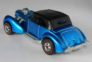 1970 Hot Wheels CLASSIC CORD Redline - Metallic Blue 3