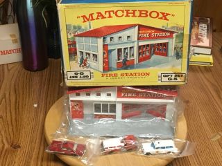 Matchbox Fire Station Gift Set G - 5 In Type E Box