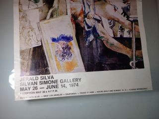 Jerald Silva Art Poster: Silvan Simone Gallery W.  Los Angeles (May 26,  1974) 2