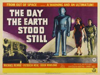 1951 The Day The Earth Stood Still Vintage Movie Poster Print 27x36 9mil Paper