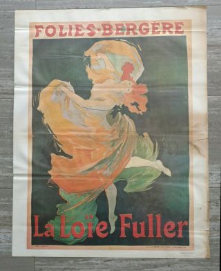 Vintage French " Folies Bergere " Poster Printed By G.  S.  Posters,  Inc.