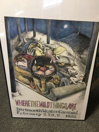 Where The Wild Things Are Poster 1986 Dartmouth Winter Carnival Maurice Sendak