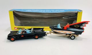 Corgi Batmobile And Batboat On Trailer Rocketfiring Giftset 3