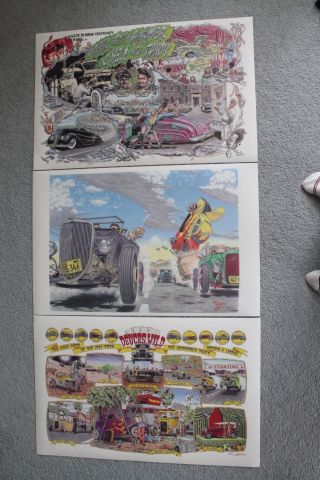 Robert Williams Deuces Wild Poster Hot Rod Race Large Set Ford Model A Car Art