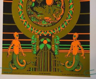 In The Beginning Vintage Houston Blacklight Poster Psychedelic 1970 Pin - up 70 ' s 5