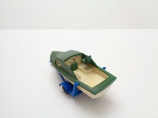 PRE - PRODUCTION 1966 Lesney Matchbox No.  9 ' BOAT & TRAILER ' - green/cream - see photos 6