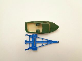 PRE - PRODUCTION 1966 Lesney Matchbox No.  9 ' BOAT & TRAILER ' - green/cream - see photos 8