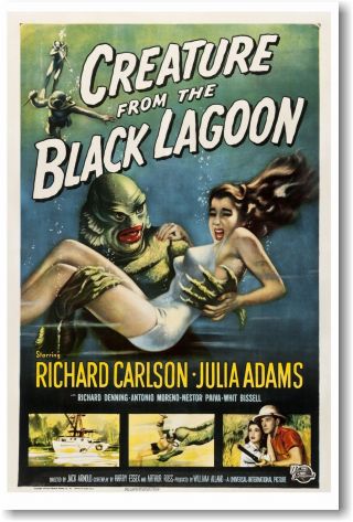 Creature From The Black Lagoon - Vintage Movie Poster