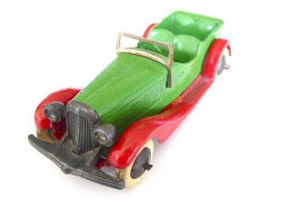 Pre War French Dinky 24g 4 Seater Sports Car.  Dunlop Tyres.  First Type.