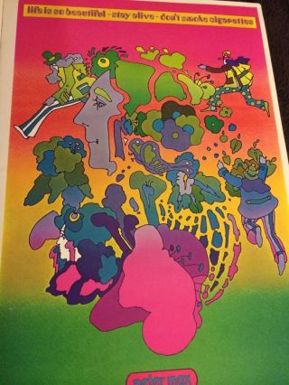 Rare Peter Max Apollo Pop Op Psychedelic Art Poster Print Don 