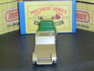 Matchbox Moko Lesney Bedford Low Loader 27 b3 GPW dark grn SC5 NM & crafted box 6