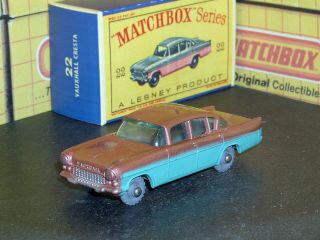 Matchbox Lesney Vauxhall Cresta 22 B7 Brn Blugrn Gpw D - R Sc11 V/nm Crafted Box