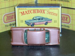 Matchbox Lesney Vauxhall Cresta 22 b7 brn blugrn GPW D - R SC11 V/NM crafted box 7