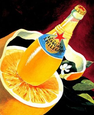 San Pellegrino 1960 Italy Vintage Poster Print Classic Italian Orange Soda Drink 2