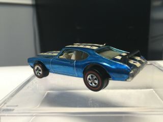Redline Hotwheels Olds 442,  Blue,  Stars and Wing, 10