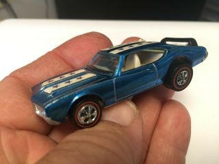 Redline Hotwheels Olds 442,  Blue,  Stars and Wing, 4