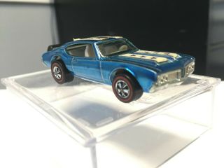 Redline Hotwheels Olds 442,  Blue,  Stars and Wing, 8