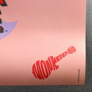 The Monkees 1986 MTV Networks Promo Poster 18”x24” Tork Dolenz Rare 2