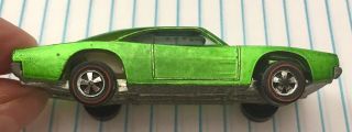 Hot Wheels Redline 1969 US Apple Green Custom Dodge Charger with White Interior 3