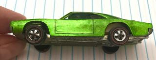 Hot Wheels Redline 1969 US Apple Green Custom Dodge Charger with White Interior 4