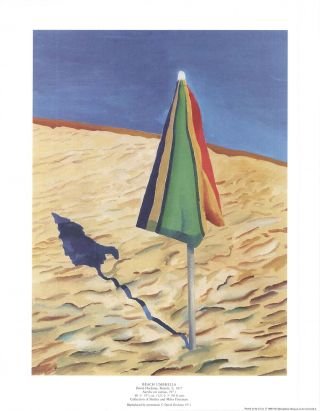 David Hockney - Beach Umbrella - 1988 Poster