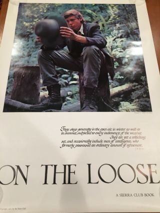 On The Loose,  Poster,  J.  A.  Allen,  1967,  By The Sierra Club,  Vintage