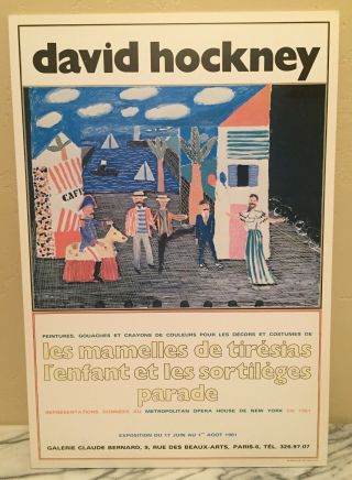David Hockney - 1981 French Art Exhibition Poster - Moderne Du Lion