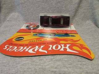 HOT WHEELS REDLINE CUSTOM DODGE CHARGER,  MAGENTA,  WHITE INT.  MIBP 8