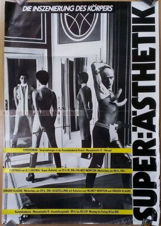 German Exhibition Poster 1981 - Esthetic - Staging Of Body Helmut Newton