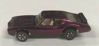 HOT WHEELS 1969 Mattel Redline Olds 442 Oldsmobile Diecast Metal Toy Car 2