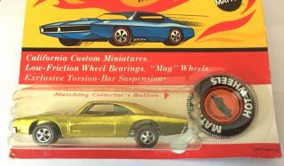 Hot Wheels Redline 1969 US Yellow Custom Dodge Charger Unpunched Blister Pack 5