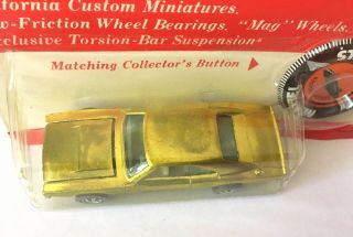 Hot Wheels Redline 1969 US Yellow Custom Dodge Charger Unpunched Blister Pack 6