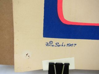 Orig BlackLight 1967 The American Dream Bevacqua Steve Sachs Neon Poster 35”x23” 11