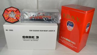 Code 3 12855 Fdny Seagrave Rear Mount Ladder 26 Near With Tin Litho Box