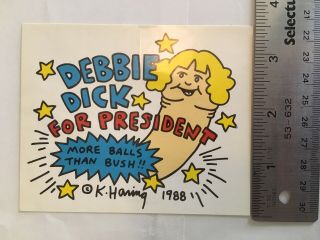 Keith Haring Debbie Dick Sticker 1988 Rare 2