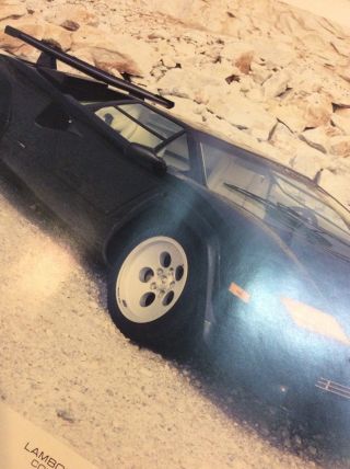 Vintage Countach Lamborghini Poster 1984 Car Garage 4