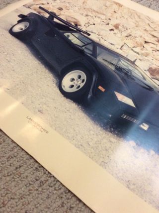 Vintage Countach Lamborghini Poster 1984 Car Garage 6