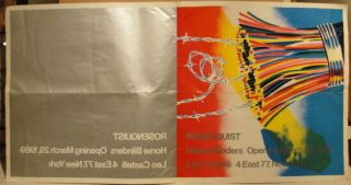 James Rosenquist 1969 Gallery Exhibition Invitation Poster Lithograph