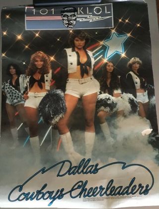 1977 Vintage Poster Dallas Cowboys Cheerleaders Pin - Up Poster