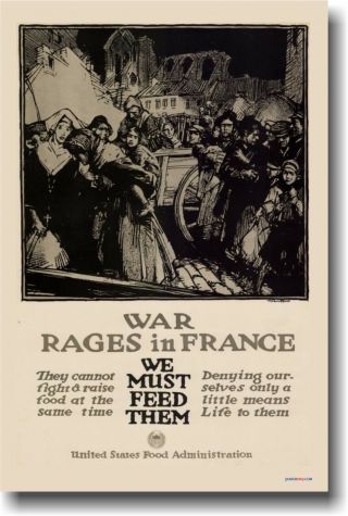 War Rages In France - Vintage Wwii War Art Print Poster